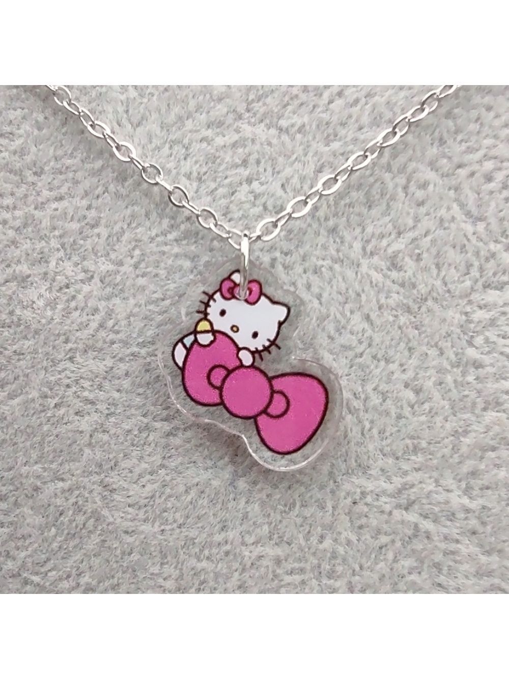 2/$10 Hello Kitty Pink Bow Necklace